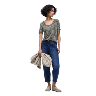 Schwarzes Modal-T-Shirt