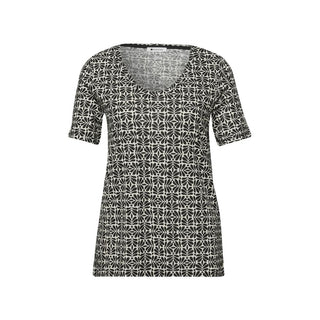 Schwarzes Modal-T-Shirt