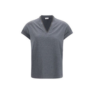 Graues Baumwoll-T-Shirt