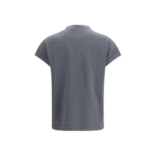 Graues Baumwoll-T-Shirt