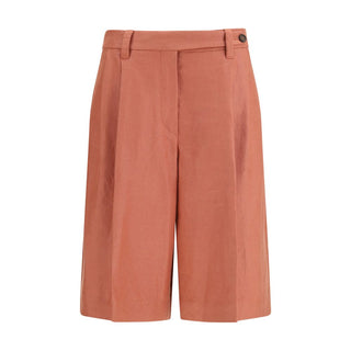 Orange Viscose Bermuda Shorts