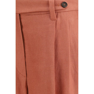 Orange Viscose Bermuda Shorts