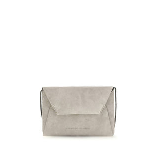 Bolso de mano gris de piel de becerro Bos Taurus