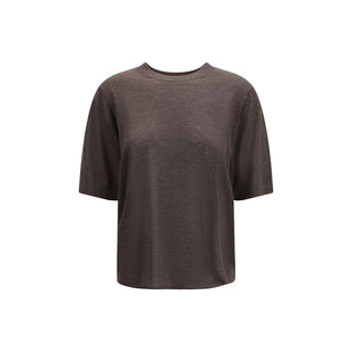 Camiseta de cachemira marrón