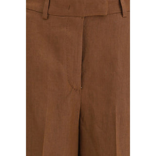 Braune Viskose-Bermudashorts
