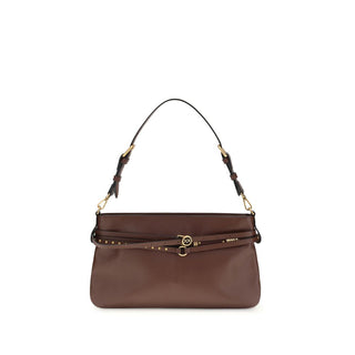 Bolso de hombro de cuero de becerro marrón Bos Taurus  