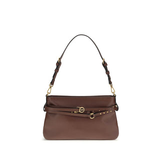 Bolso de hombro de cuero de becerro marrón Bos Taurus  