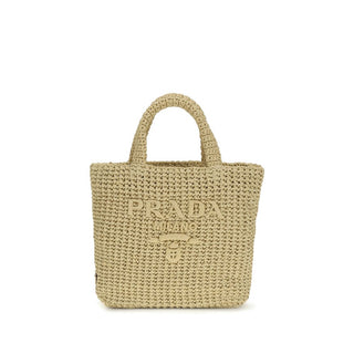 Beige Viskose Handtasche