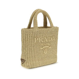 Beige Viskose Handtasche