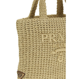 Beige Viskose Handtasche