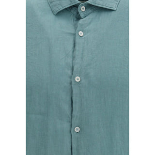 Camisa bicolor de lino