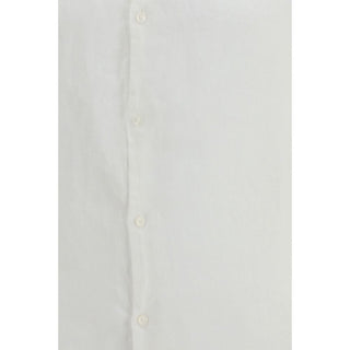 Camisa de vestir blanca de lino