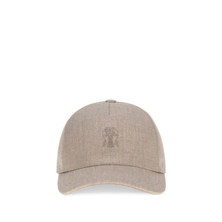 Gorra beige de lino (gorra de béisbol)