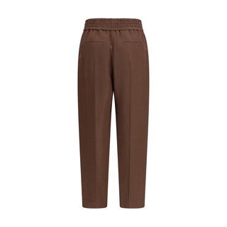 Pantalones casuales marrones de viscosa