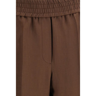 Pantalones casuales marrones de viscosa