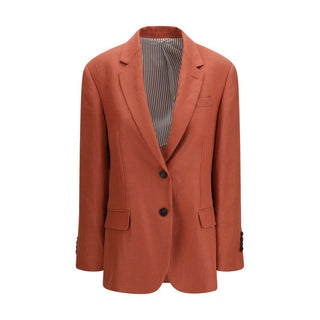 Blazer de lino multicolor
