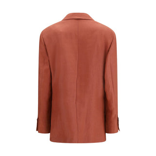 Blazer de lino multicolor