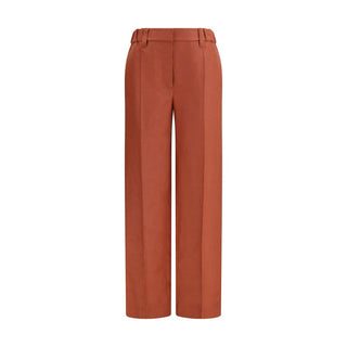 Multicolor Linen Casual Pants