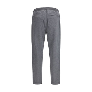 Gray Cotton Casual Pants