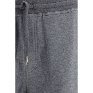 Gray Cotton Casual Pants