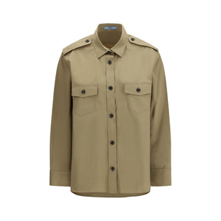 Beige Baumwollhemd