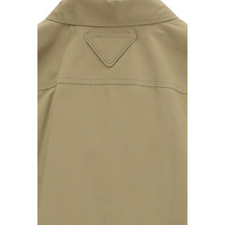 Beige Baumwollhemd