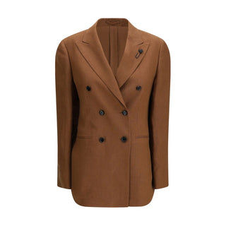 Blazer marrón de lino
