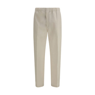 Pantalones casuales de algodón beige  