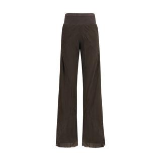 Braune Freizeithose aus Seide