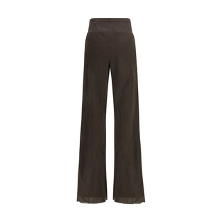 Braune Freizeithose aus Seide