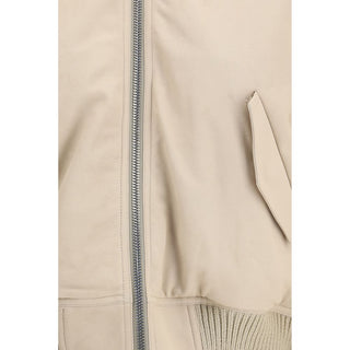 Beige Lamb Ovis Aries Bomber
