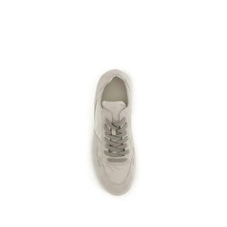 Gray Calf Leather Bos Taurus Low Top Sneakers