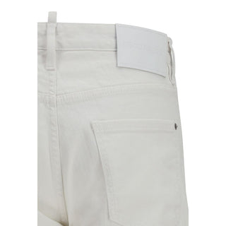 Weiße Baumwoll-Jeans aus Denim