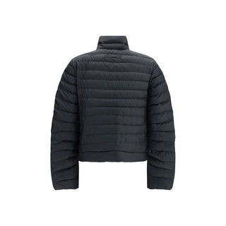 Chaqueta con capucha de poliéster reciclado negra