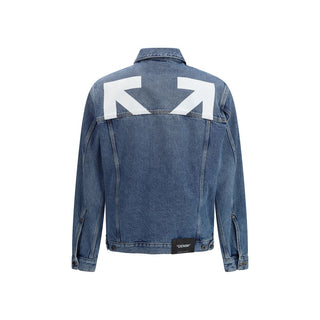 Chaqueta azul de mezclilla de algodón