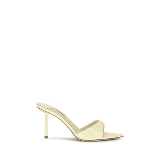 Zweifarbige Kalbsleder-Stiletto-Sandalen aus Bos Taurus