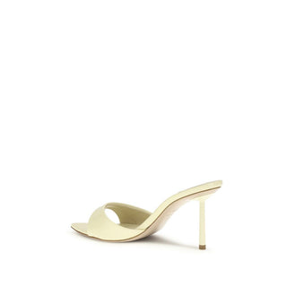 Bicolor Calf Leather Bos Taurus Stiletto Heel Sandals