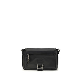Bolso de hombro Bos Taurus de piel de becerro negra