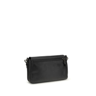 Bolso de hombro Bos Taurus de piel de becerro negra