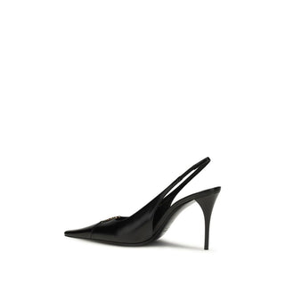 Schwarze Kalbsleder High Heel Pumps