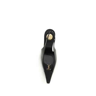 Schwarze Kalbsleder High Heel Pumps