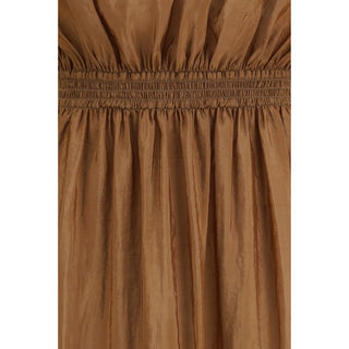 Vestido casual beige de poliéster