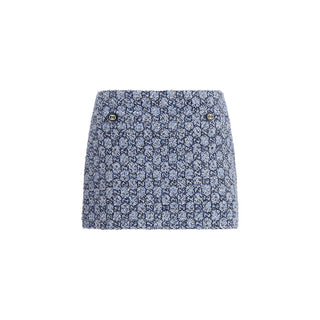 Minifalda azul de algodón