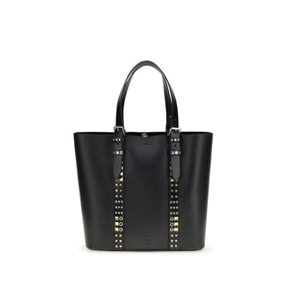 Bolso de hombro Bos Taurus de piel de becerro negra