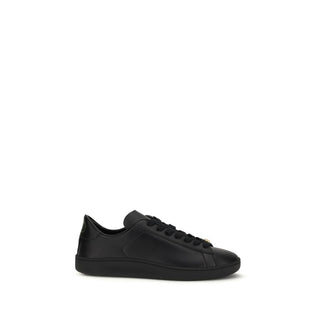 Zapatillas negras de cuero de becerro Bos Taurus  