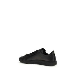 Zapatillas negras de cuero de becerro Bos Taurus  