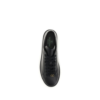 Zapatillas negras de cuero de becerro Bos Taurus  