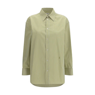 Camisa bicolor de algodón con estampado
