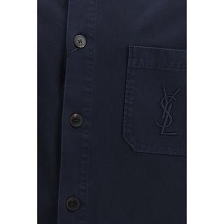Chaqueta azul de mezclilla de algodón