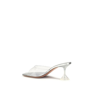 Silver Pvc Platform Sandals